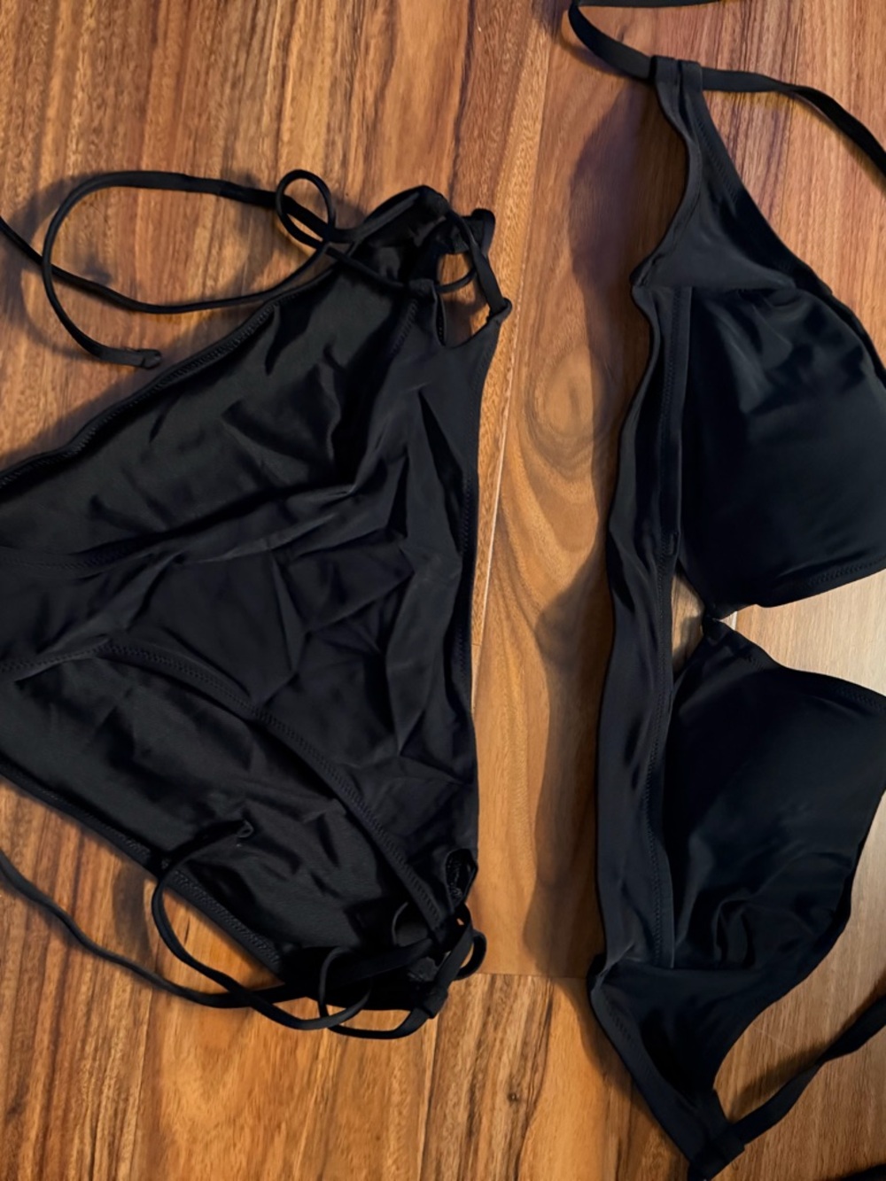 Shade & Shore Black String Two-Piece Bikini